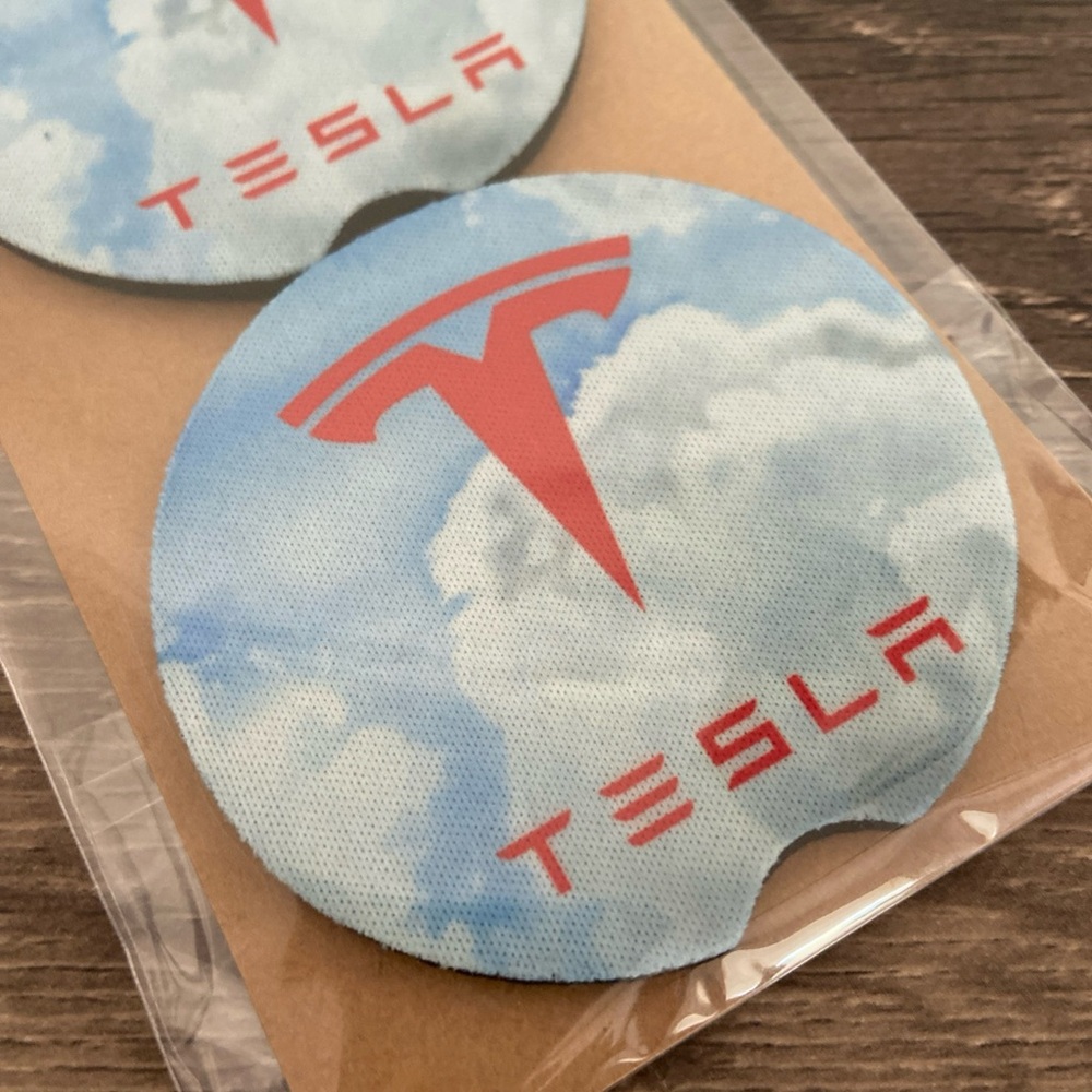 Tesla Cloud Car Coasters - Picture 2 of 3